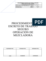 Procedimiento de Operacion de Mezcladora