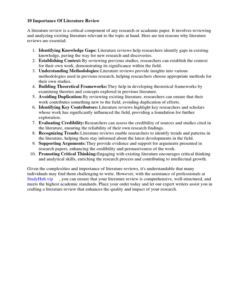 10-importance-of-literature-review-pdf-methodology-literature-review