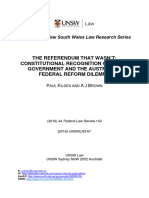 The Referendum That Wasn'T: Constitutional Recognition of Local Government and The Australian Federal Reform Dilemma
