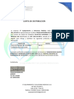 Certificacion de Garantia y carta de distribucion para gyc medical sas