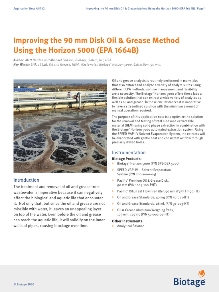 An942 Improving Oil Grease Method | PDF | Chemistry