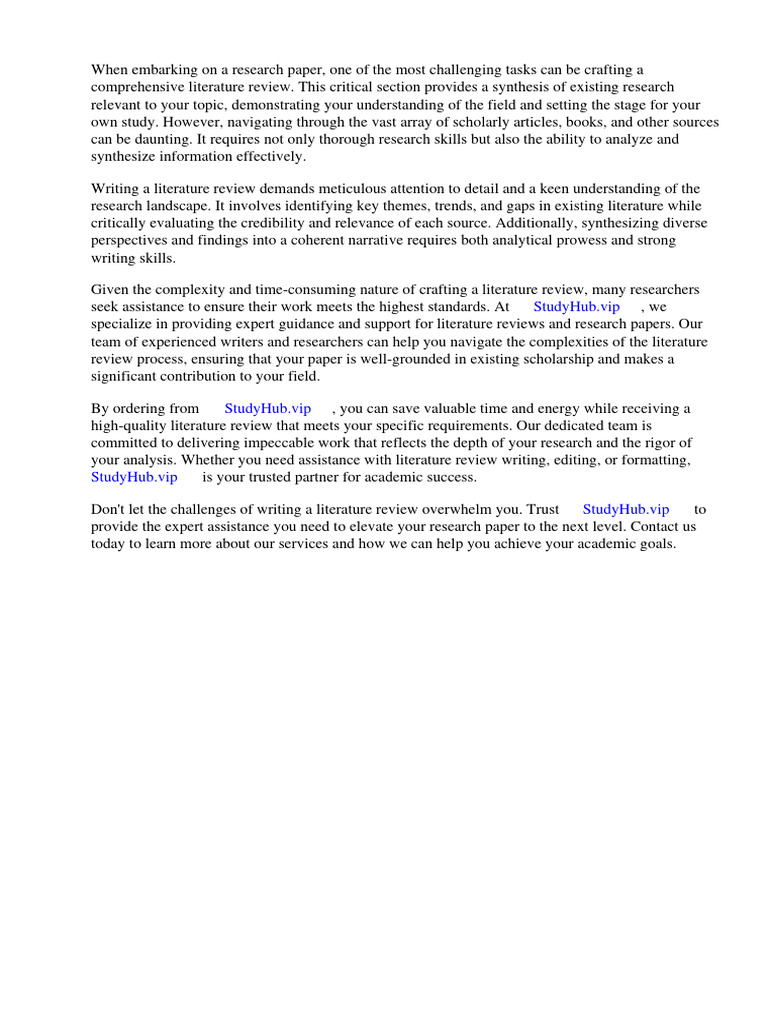 Review of Related Literature Research Paper Sample | PDF