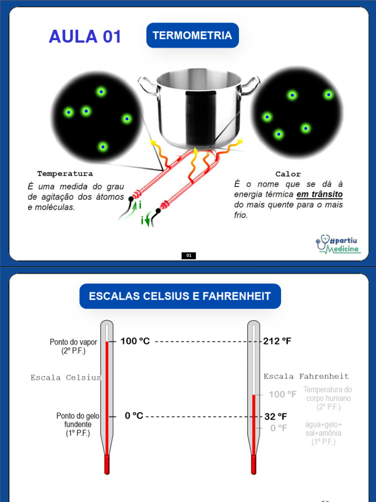 Termometria e Escalas de Temperatura | PDF