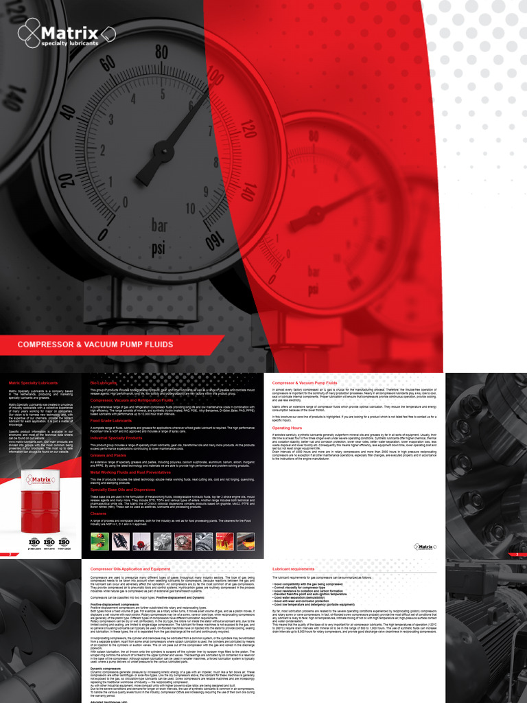 MSL Brochure Compressor-Vacuum-Pump-Fluids20p ENG V1.2 LR | PDF ...
