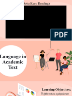 Language in Academic Text Students
