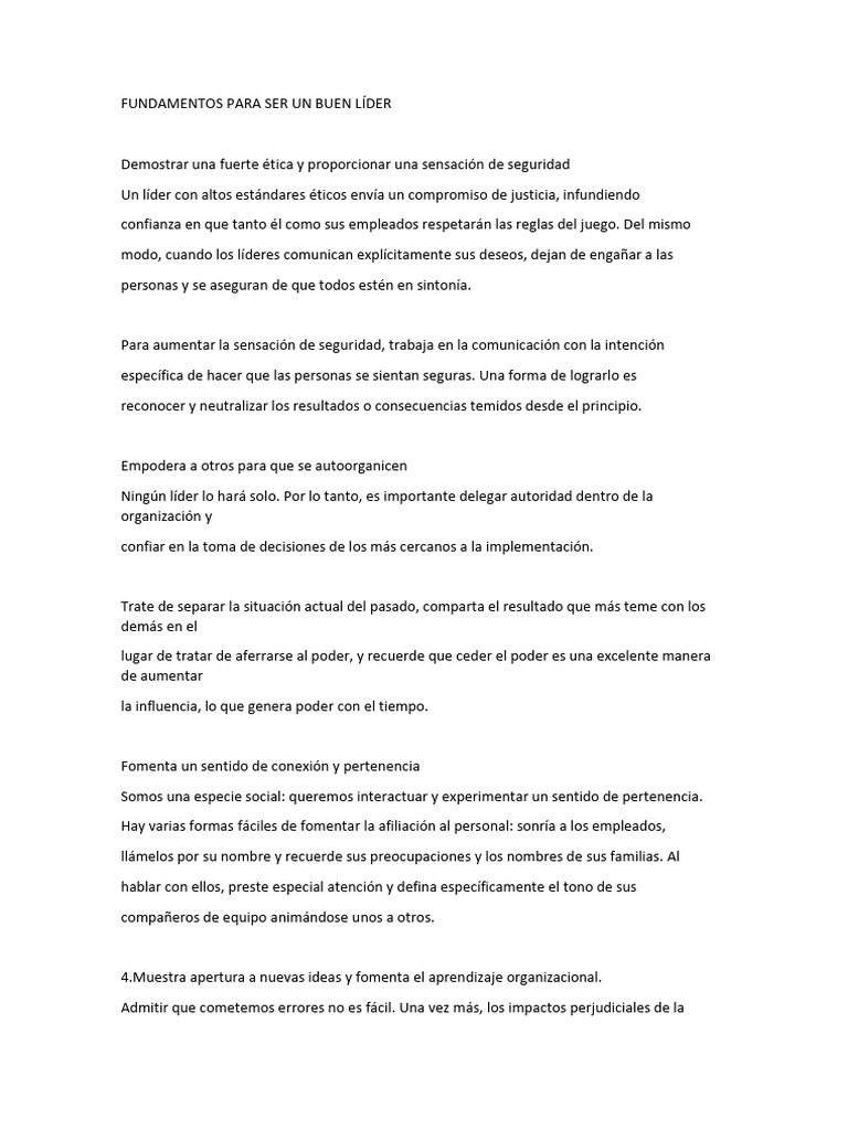 Claves para un Liderazgo Efectivo | PDF | Aprendizaje | Psicología Social
