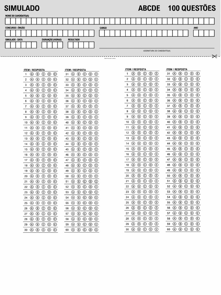 Cartao Resposta | PDF