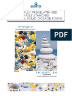 Roquette Pharma Oral Dosage BROCHURE LYCATAB Pregelatinised Maize Starch