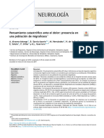 Neurología: Pensamiento Catastrófico Ante El Dolor: Presencia en Una Población de Migra Nosos