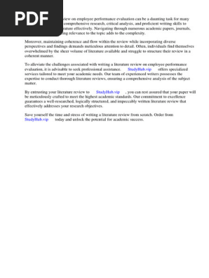 Literature Review on Employee Performance Evaluation