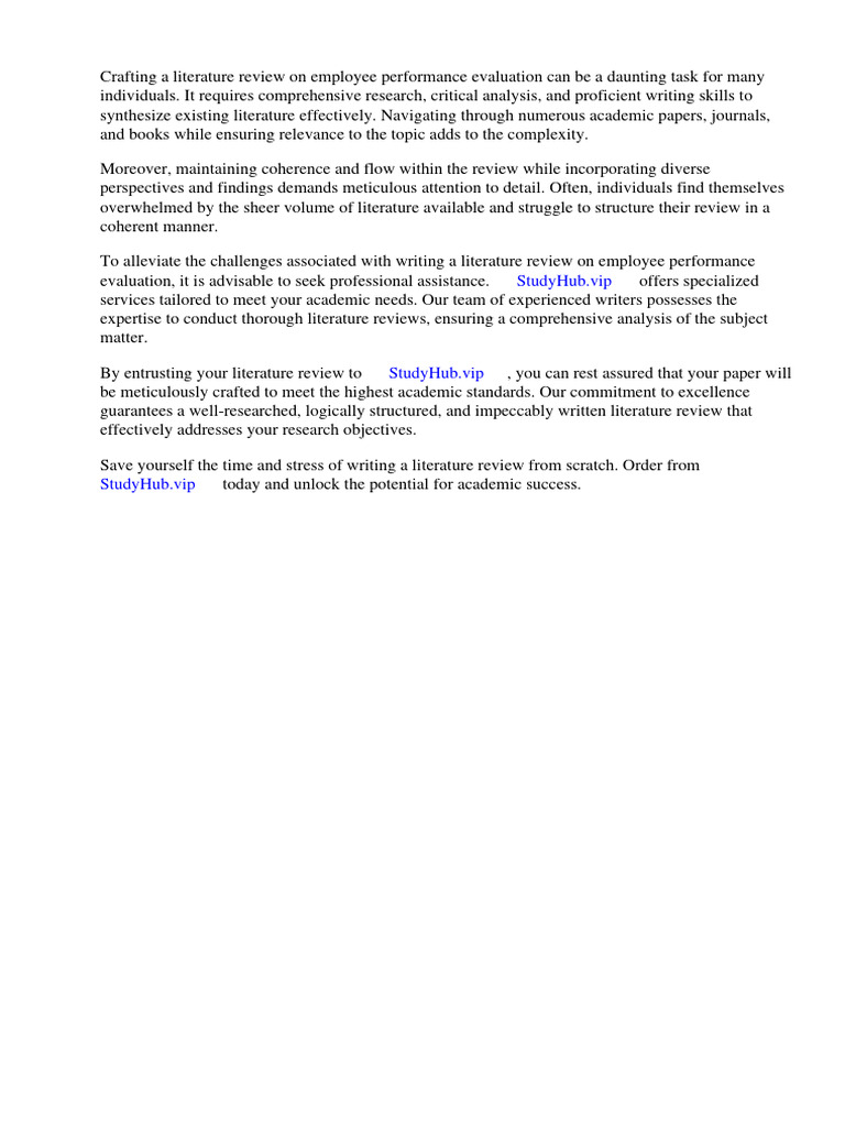 Literature Review on Employee Performance | PDF | Performance Appraisal ...