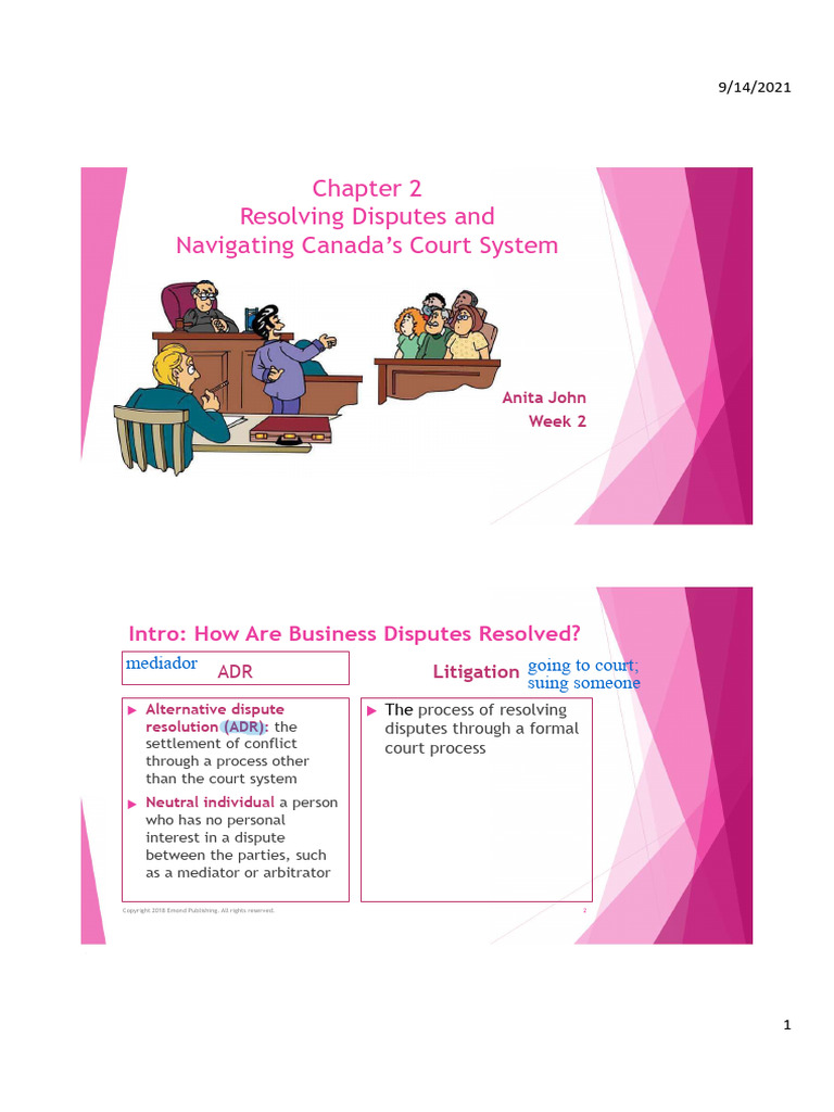 EXPLAIN THREE ALTERNATIVE METHODS OF RESOLVING DISPUTES FROM CHAPTER 2 intelligence overview