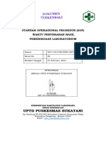 Sop Waktu Penyerahan Hasil Pemeriksaan Laboratorium