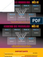 Cronograma de Treino - Academia Das Maravilhas