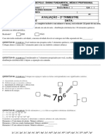 Avaliação 2 Trimestre - Modelos Atômicos e Distribuição Eletrônica M1