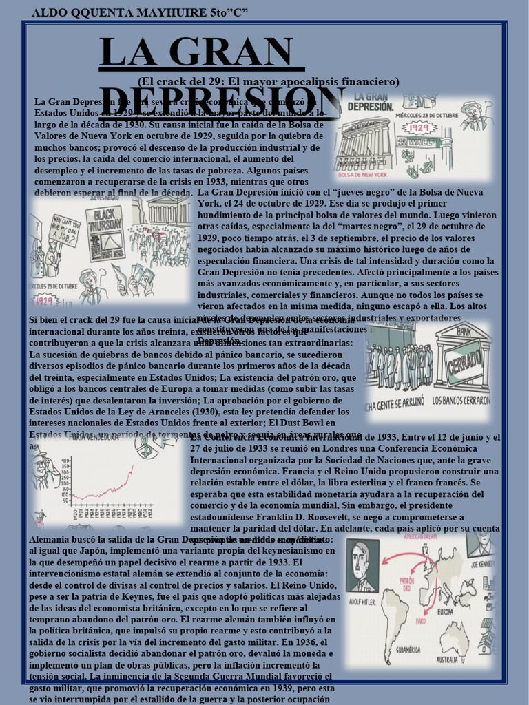 Causas y efectos de la Gran Depresión | PDF | Gran depresion ...
