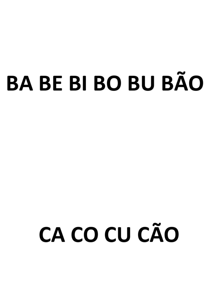Ba Be Bi Bo Bu Bão | PDF
