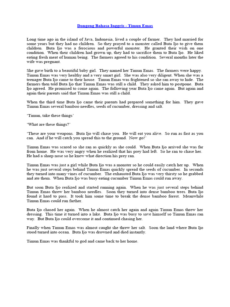 Dongeng Bahasa Inggris Pdf