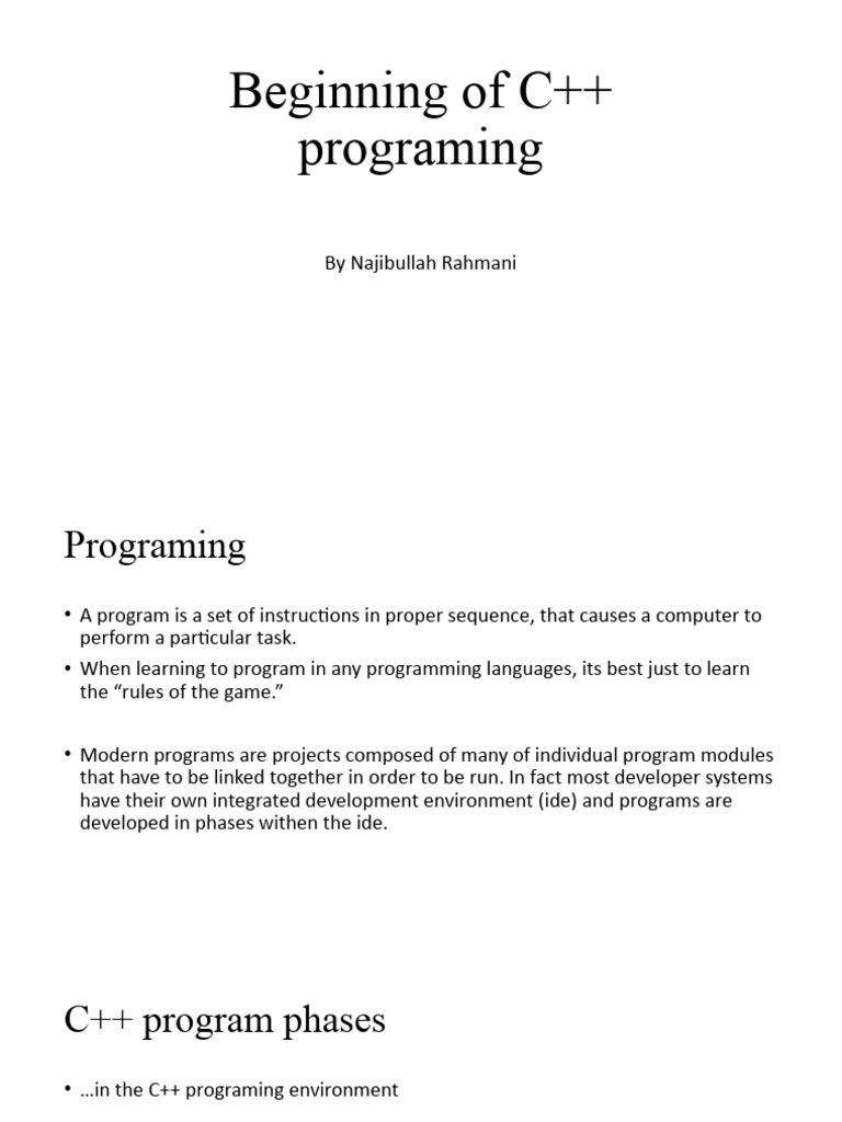 2 Biginning C++ Programing | PDF | Computer Program | Programming