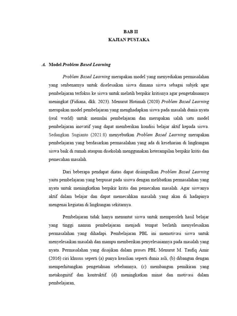 Model Problem Based Learning dalam Pendidikan | PDF