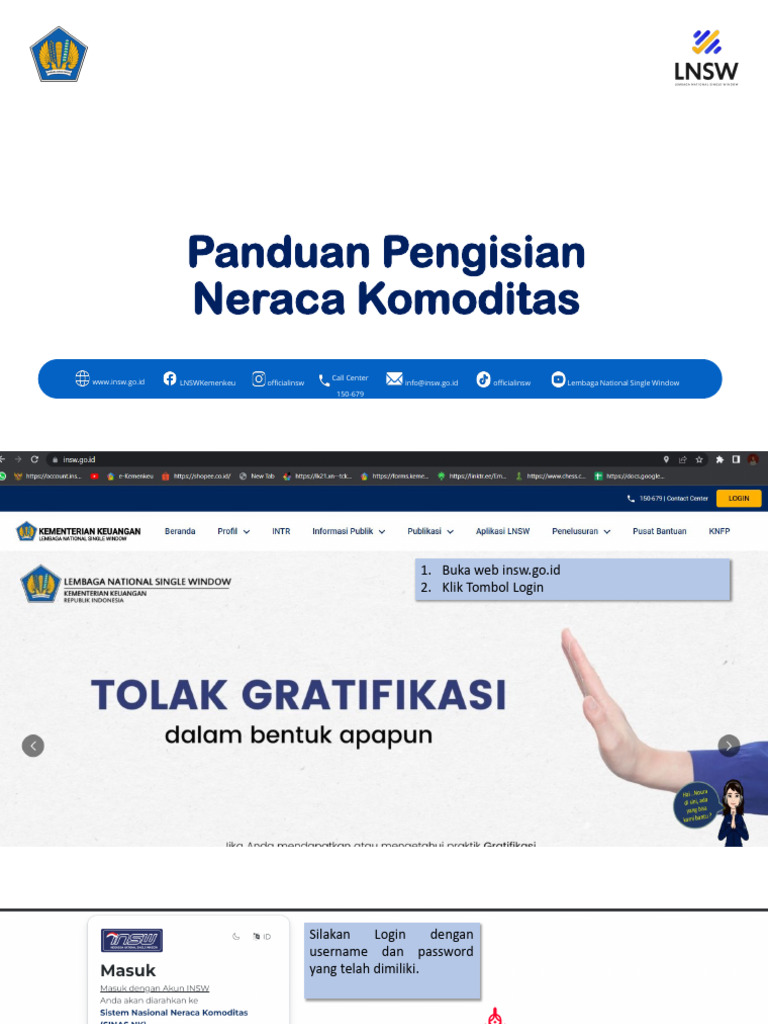 Panduan Neraca Komoditas INSW 2023 | PDF