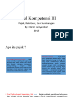 Level Kompetensi II Pajak, Retribusi, Sumbangan