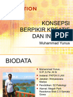 Konsepsi Berpikir Kreatif Dan Inovatif (Pkp2a II Lan 26072016)