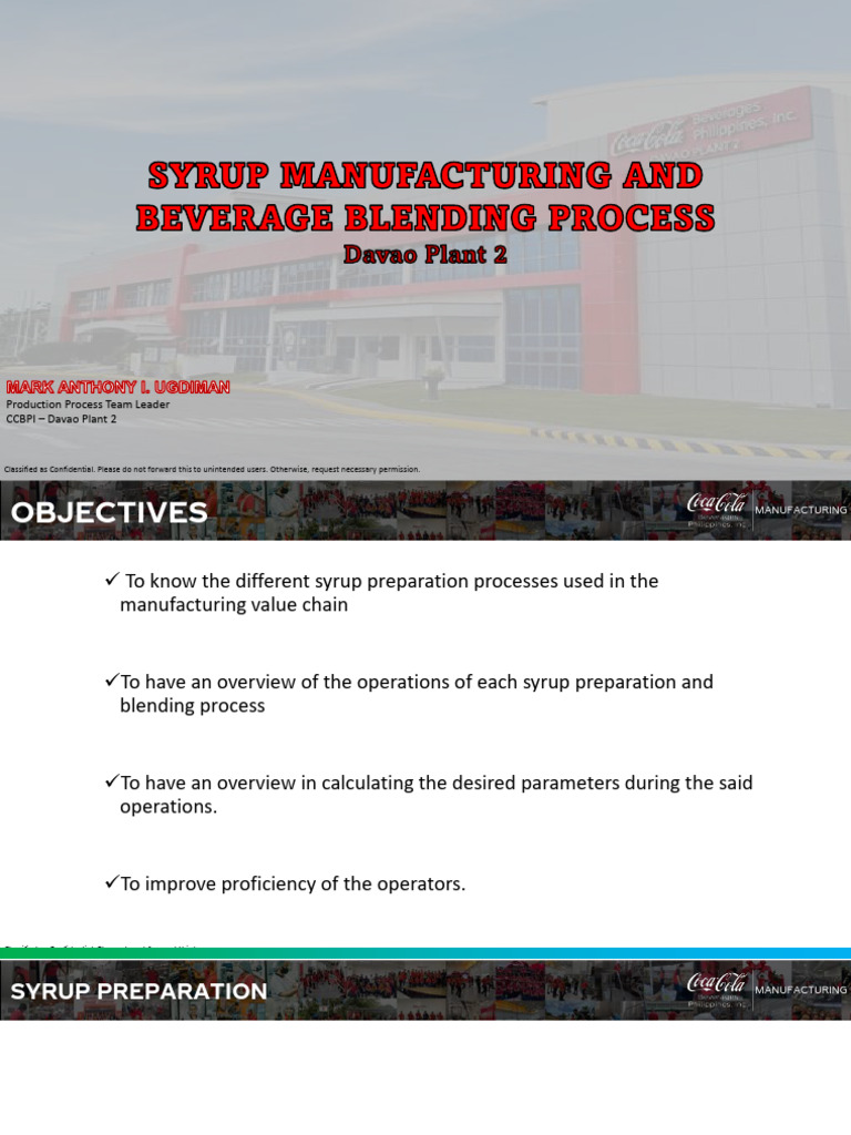 Syrup Manufacturing Process Overview | PDF | Sucrose | Syrup