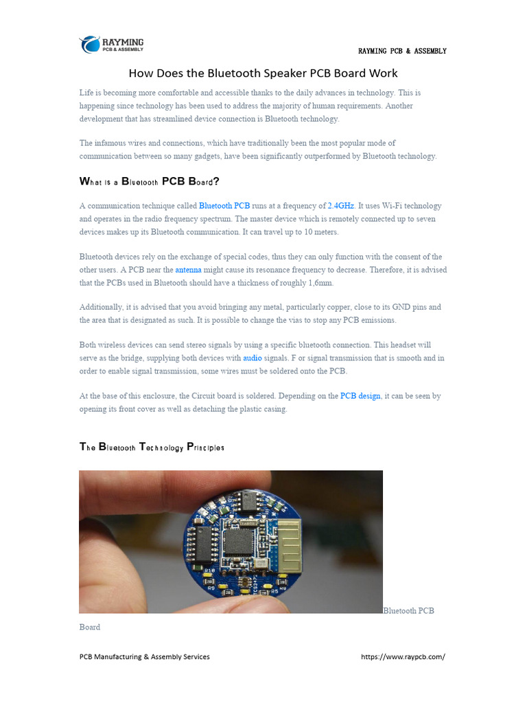Bluetooth Speaker PCB Functionality Guide | PDF | Home & Garden | Computers
