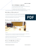 How To Discharge A Capacitor