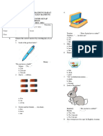 Sumatif Bahasa Inggris Kelas 1 Genap