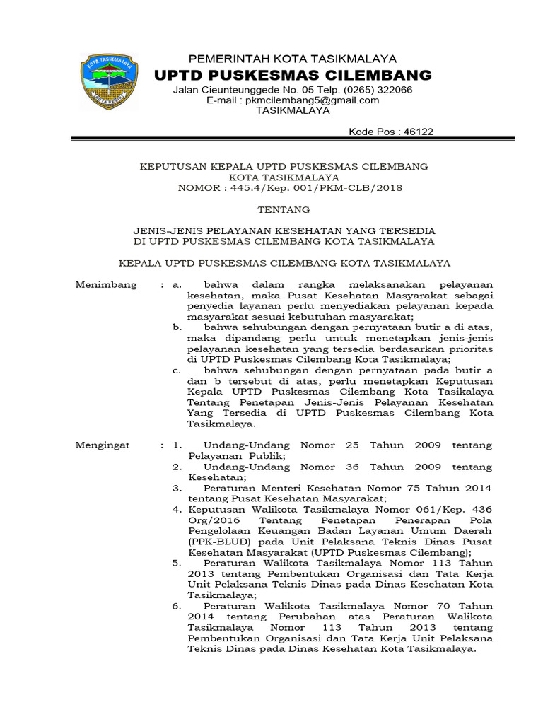Contoh Format SK | PDF