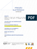 Pregão Eletrônico: Objeto