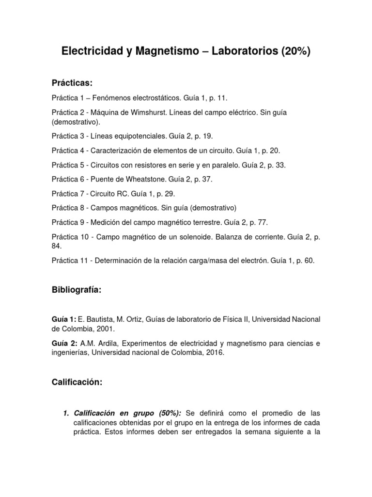Orientaciones para Las Clases de Laboratorios | PDF | Métodos y ...