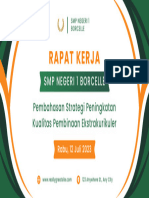 Spanduk Rapat Kerja Sekolah Modern Hijau Putih Dan Oranye