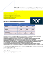 Presupuesto de Operacion Varios Productos