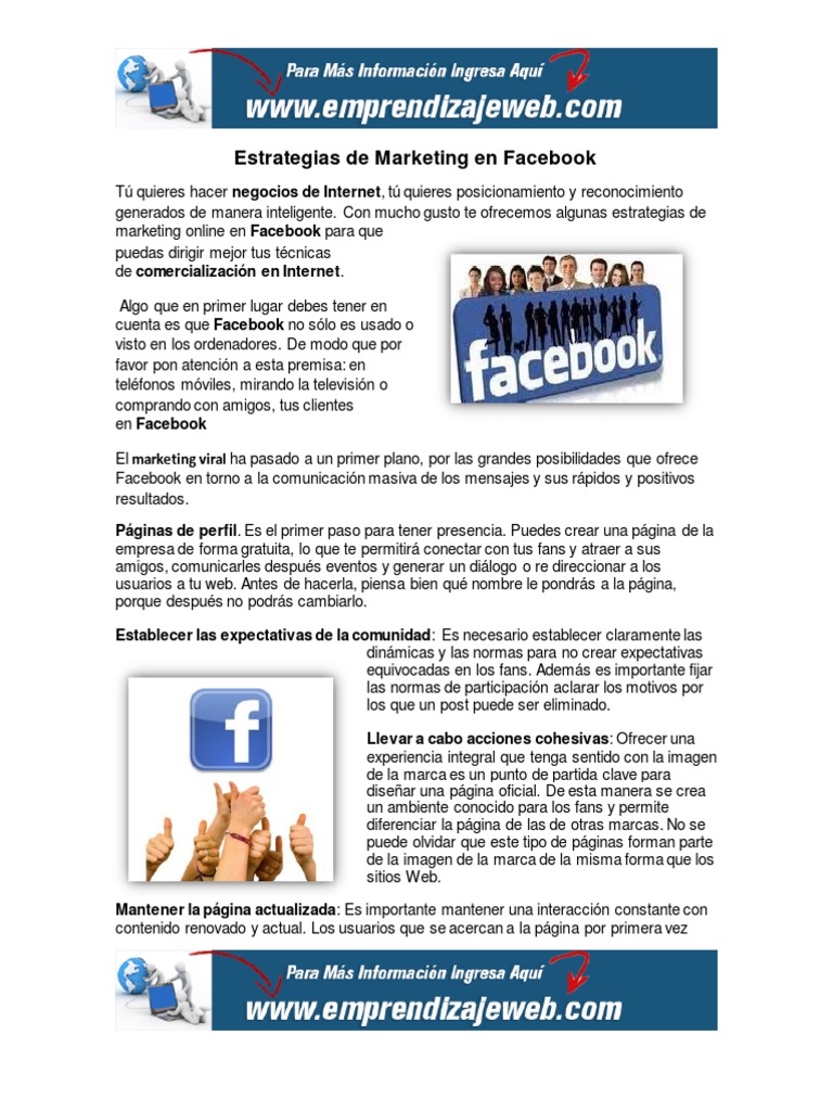 Estrategias de Marketing en Facebook | PDF
