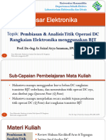 Dasar Elektronika 08 - Pembiasan Dan Analisis Titik Operasi DC (BJT) - 1