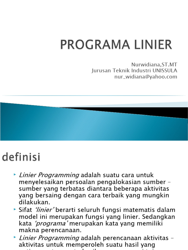 1.PROGRAMA LINIER Grafis | PDF
