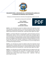 Reglamento para La Prevencion de La Contaminacion Luminica en El Municipio de Ensenada Baja California