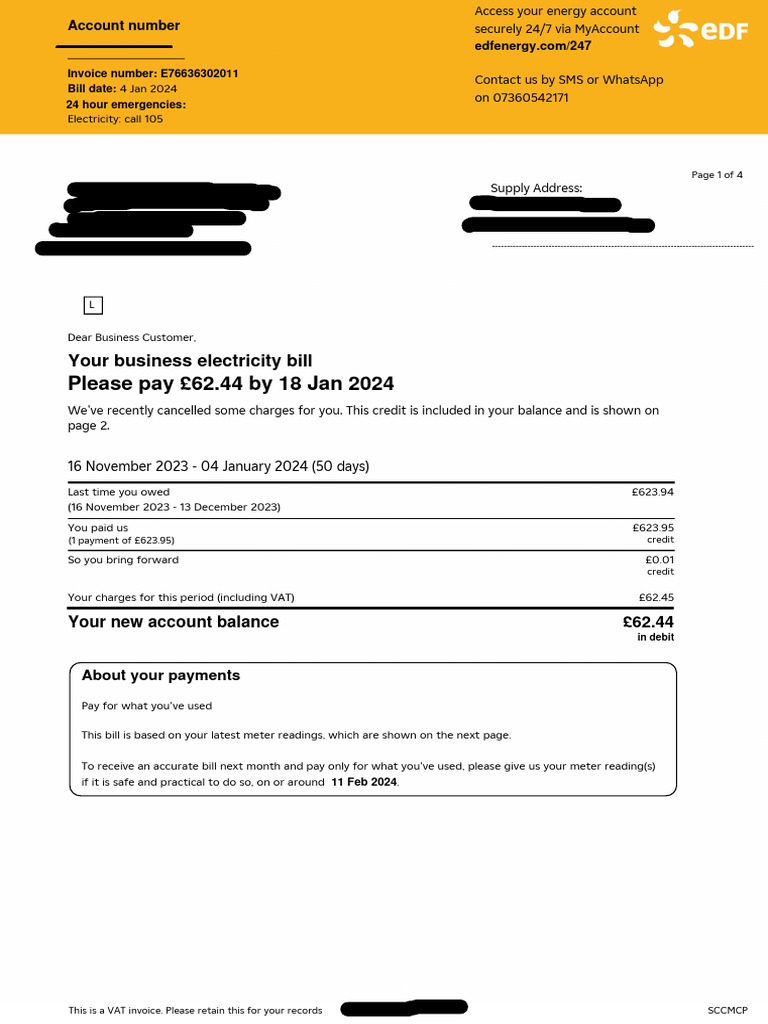 Net Edf Bill | PDF | Credit Card | Value Added Tax
