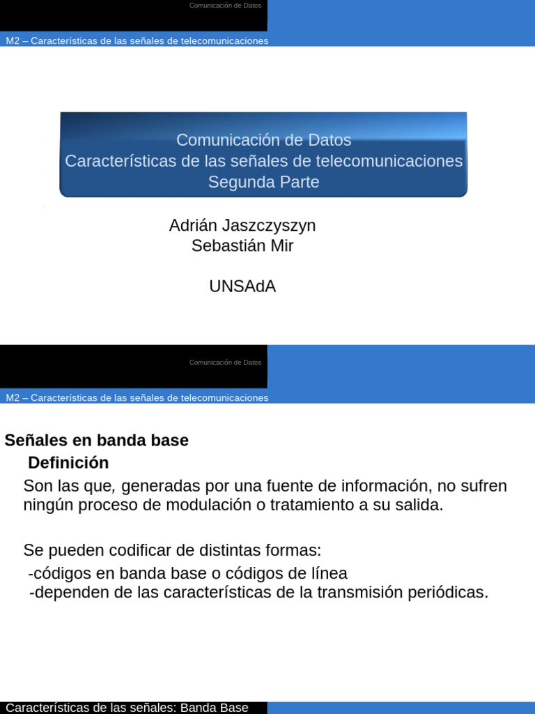 Señales de Telecomunicaciones: Banda Base y Modulación | PDF ...