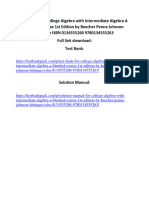 Test Bank For College Algebra With Intermediate Algebra A Blended Course 1St Edition by Beecher Penna Johnson Bittinger Isbn 0134555260 9780134555263 Full Chapter PDF