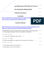 Test Bank For College Mathematics 9Th Edition by Cleaves Hobbs Isbn 0136116329 9780136116325 Full Chapter PDF