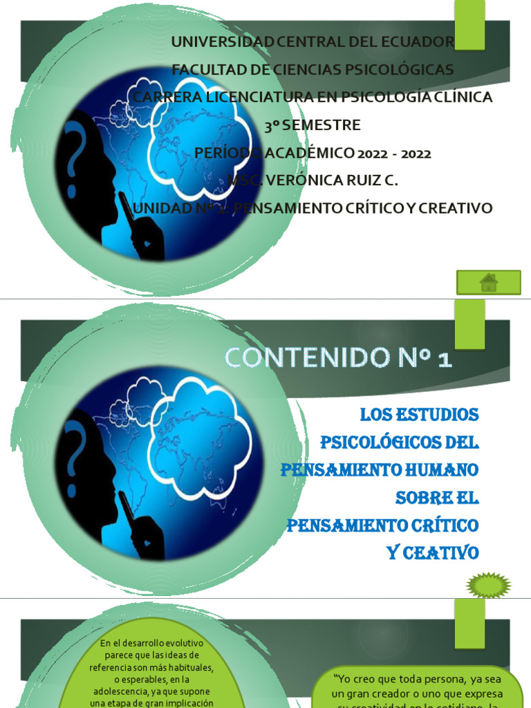 Pensamiento Critico y Creativo | PDF | Pensamiento | Pensamiento crítico