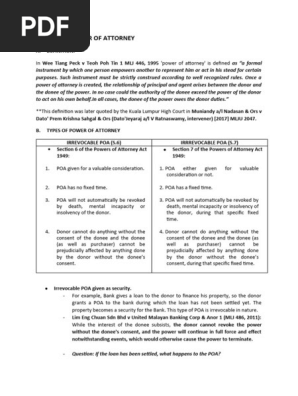 Irrevocable Power Of Attorney Malaysia Sample Free 11 Irrevocable