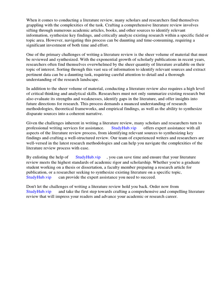 What Is The Purpose Of Conducting Literature Review