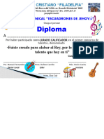 Diplomas Concurso ESCUELA DOMINICAL