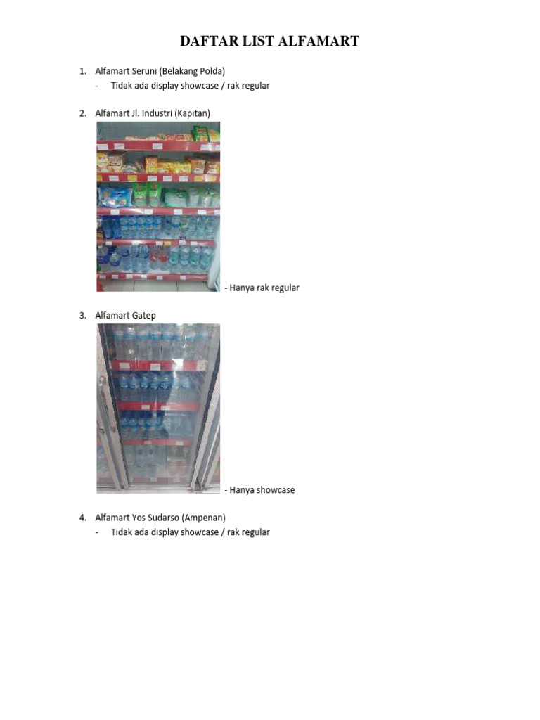 Display Outlet Alfamart | PDF