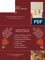 Chapter 4 - E.S. For Specific Group